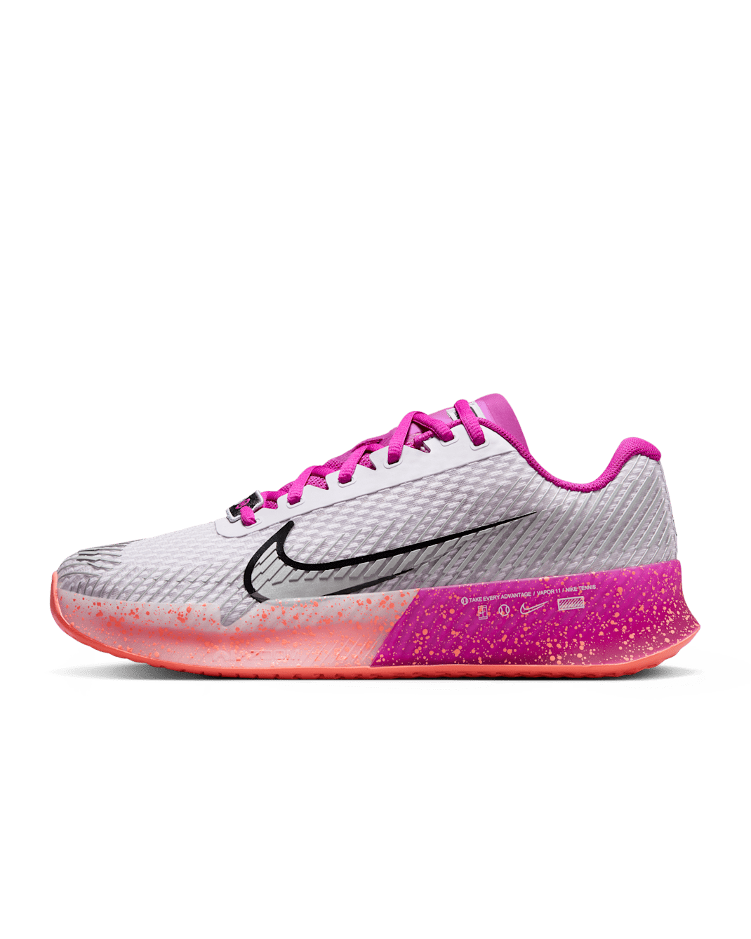 NikeCourt Vapor 11 HC Premium Women's Hard Court Tennis Shoes - Barely Grape/Vivid Grape/Light Wild Mango/Metallic Silver