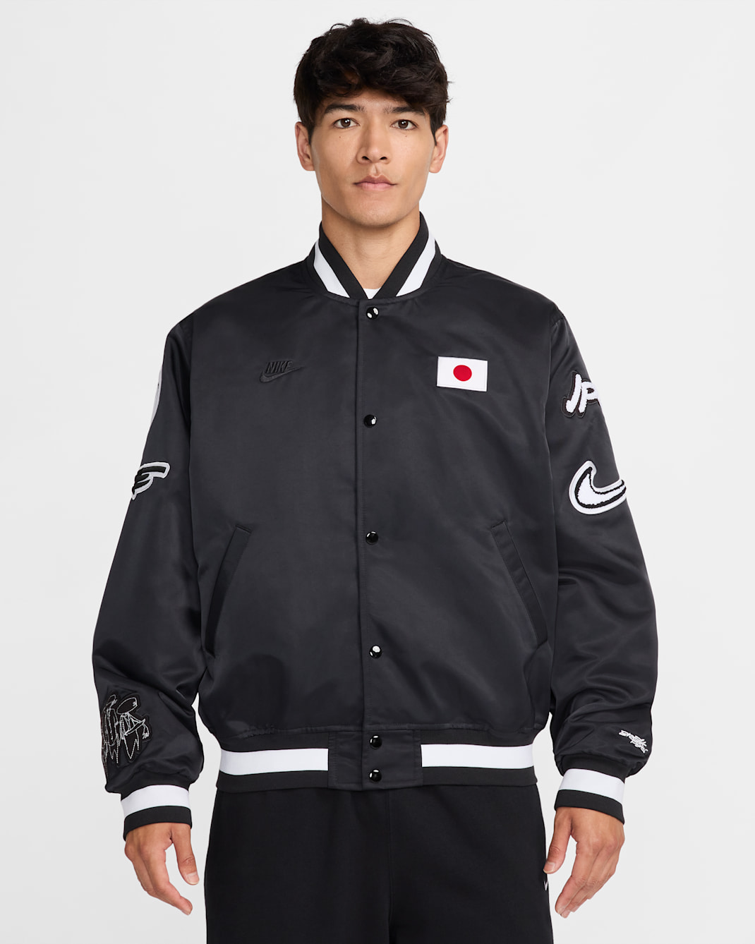 Japan Dugout Men's Nike Breaking Satin Jacket - Black/Anthracite