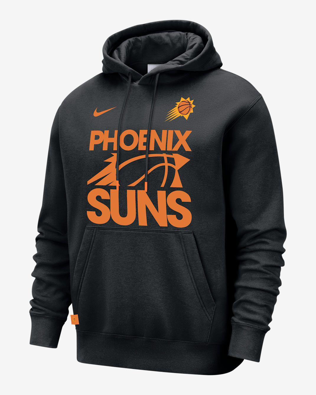 Phoenix Suns Club Courtside Men's Nike NBA Pullover Hoodie - Black/Clay Orange
