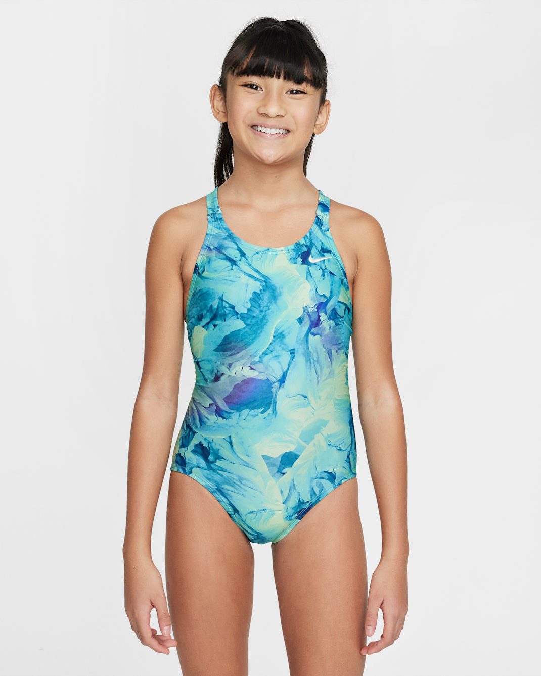 Nike Swim HydraStrong Big Kids' (Girls') Fastback One-Piece - Multi-Color