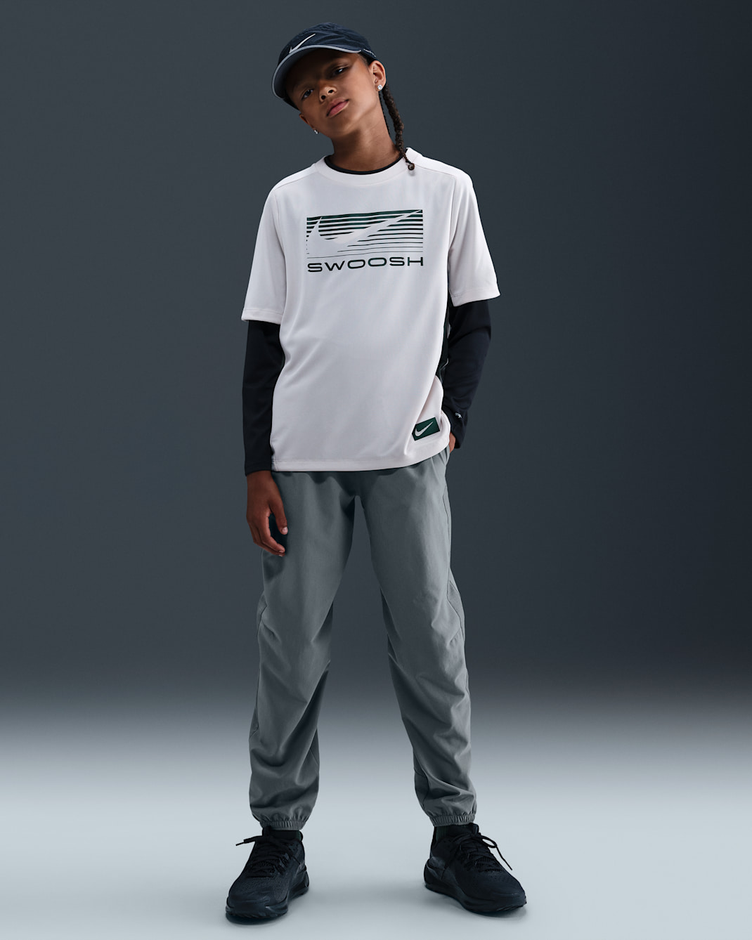 Nike Dri-FIT Multi Big Kids' (Boys') Pants - Smoke Grey