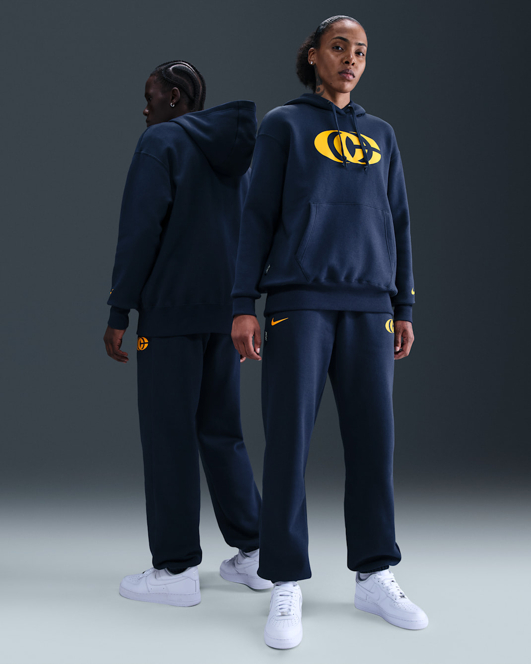 Caitlin Clark Nike Basketball Phoenix Fleece Pants - Midnight Navy/Amarillo/Amarillo