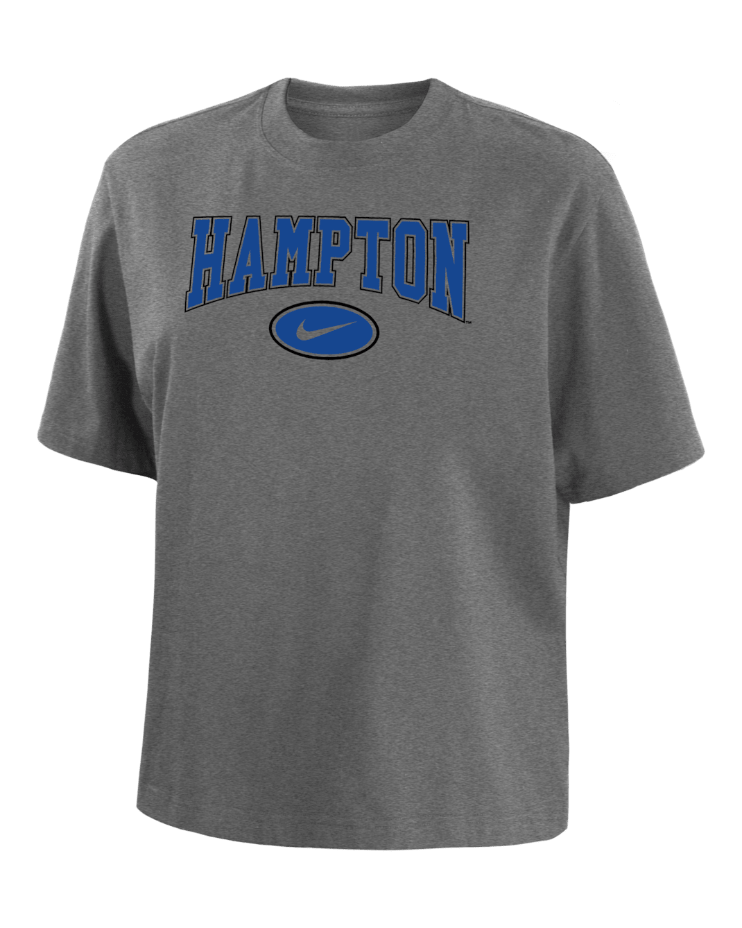 Hampton Women's Nike College Boxy T-Shirt - Dark Grey Heather