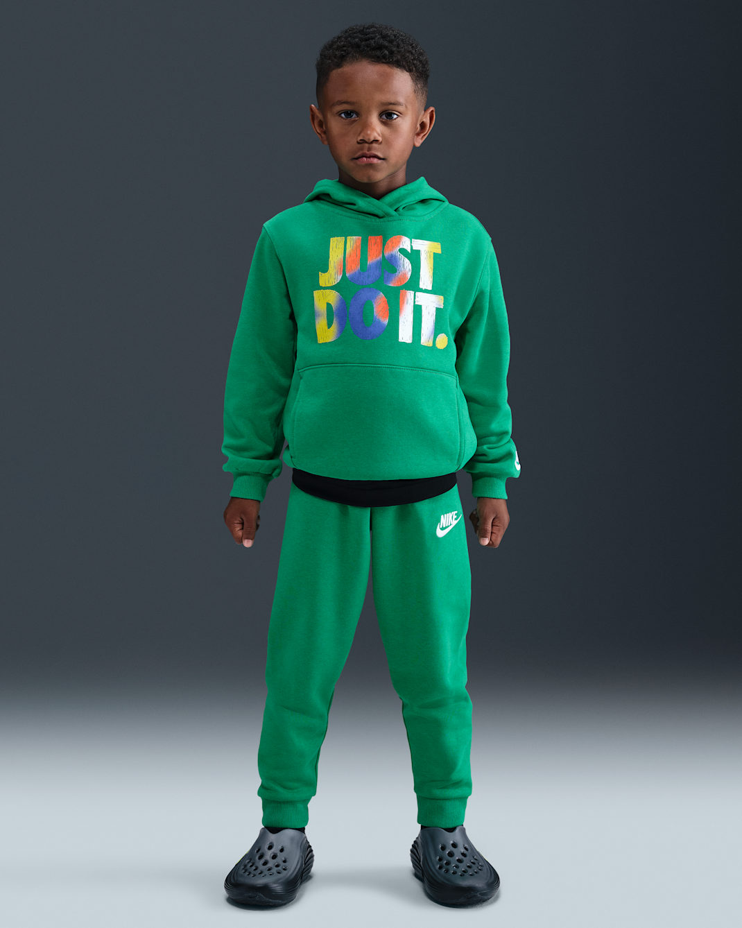 Nike Sportswear Little Kids' Reveal 2-Piece Pullover Hoodie Set - Stadium Green