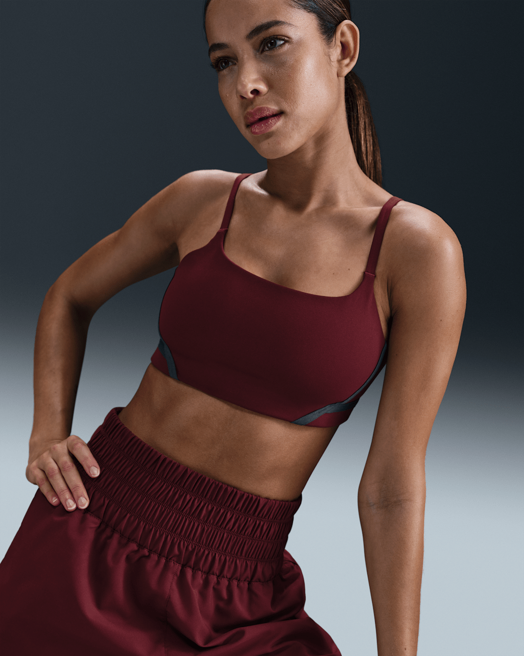 Nike One Convertible Women's Light-Support Lightly Lined Sports Bra - Dark Team Red/Dark Team Red/Armory Navy/Black