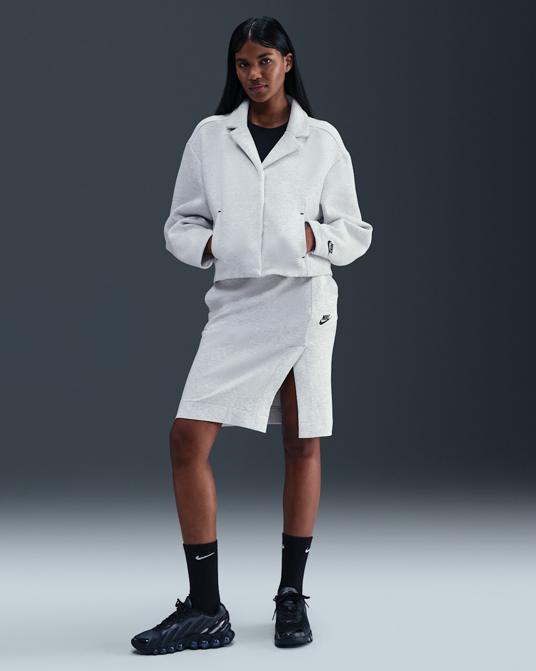 Nike Sportswear Tech Fleece Women's Skirt - Light Grey/Heather/Black