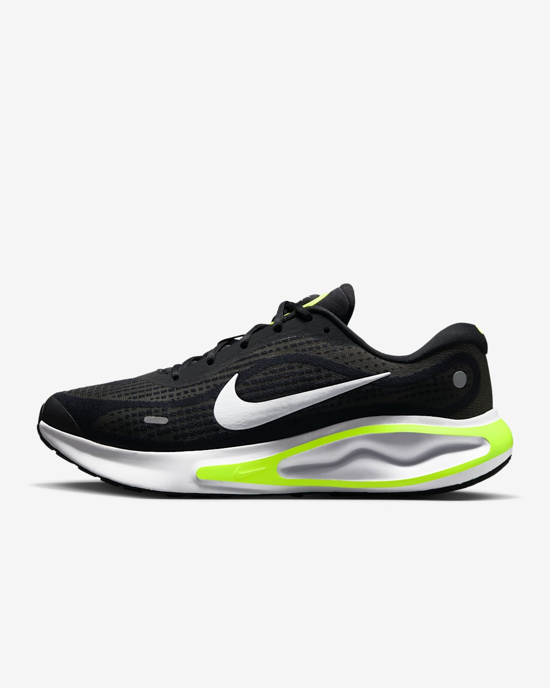 Nike Journey Run Men's Road Running Shoes - Black/Wolf Grey/Volt/White