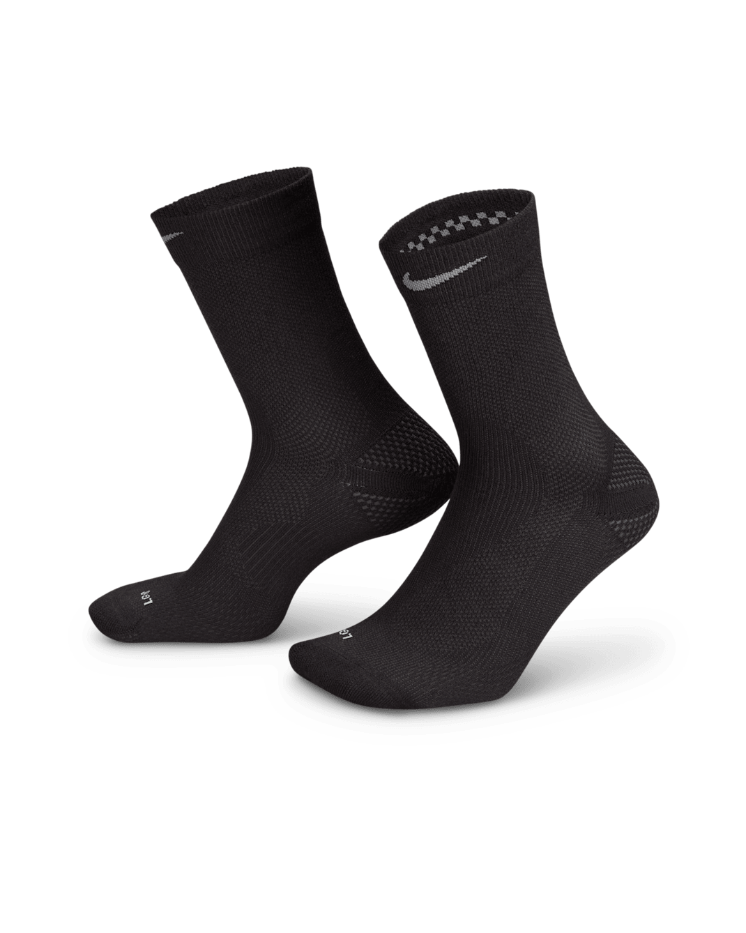 Nike 跑步輕量中筒襪 (1 雙) - 黑色/Dark Smoke Grey/Pure Platinum/Smoke Grey