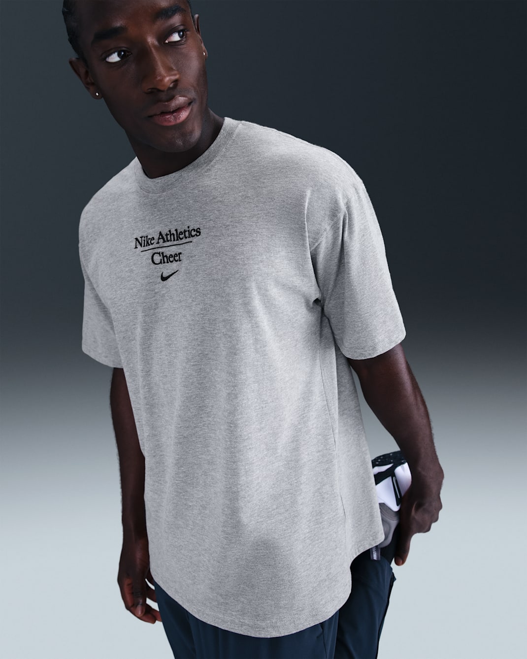 Playera Max90 para hombre Nike Cheer - Gris oscuro jaspeado
