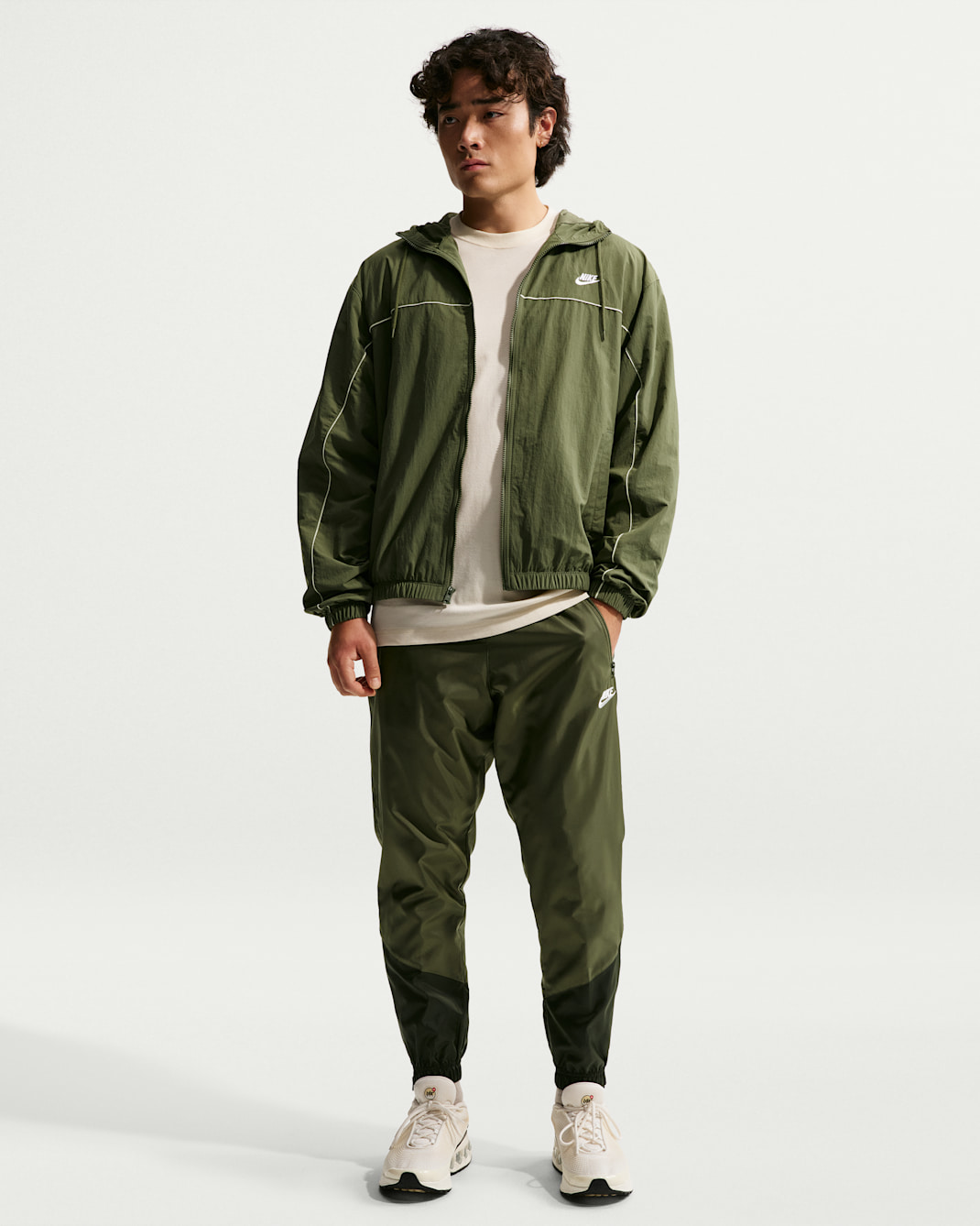 Nike Windrunner Men's Woven Lined Pants - Medium Olive/Sequoia/Sail