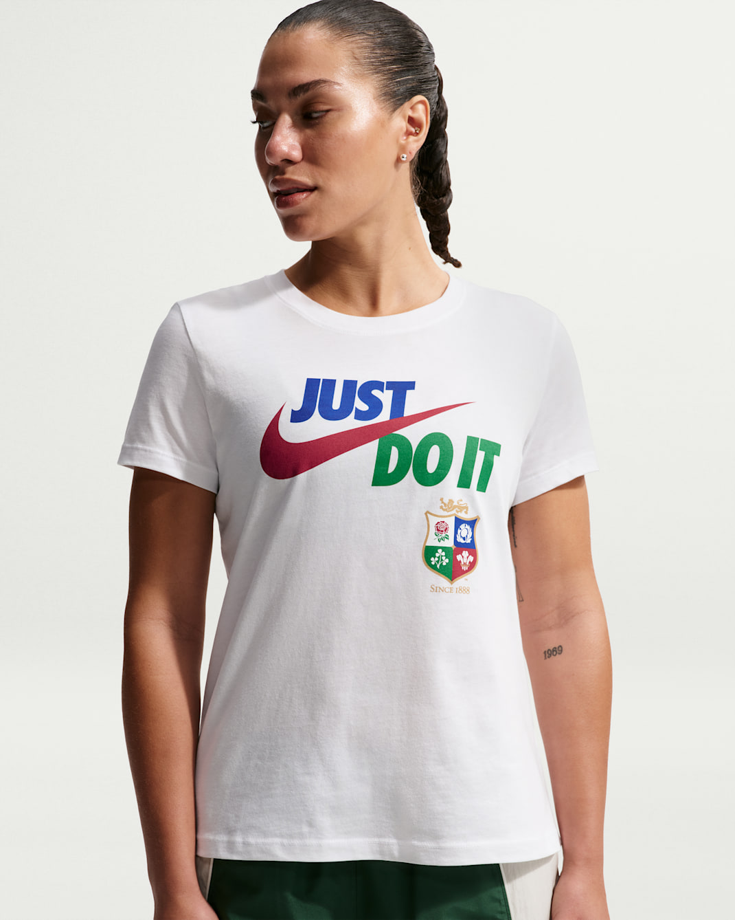 British & Irish Lions Women's Just Do It Tee - White/Pepper Red