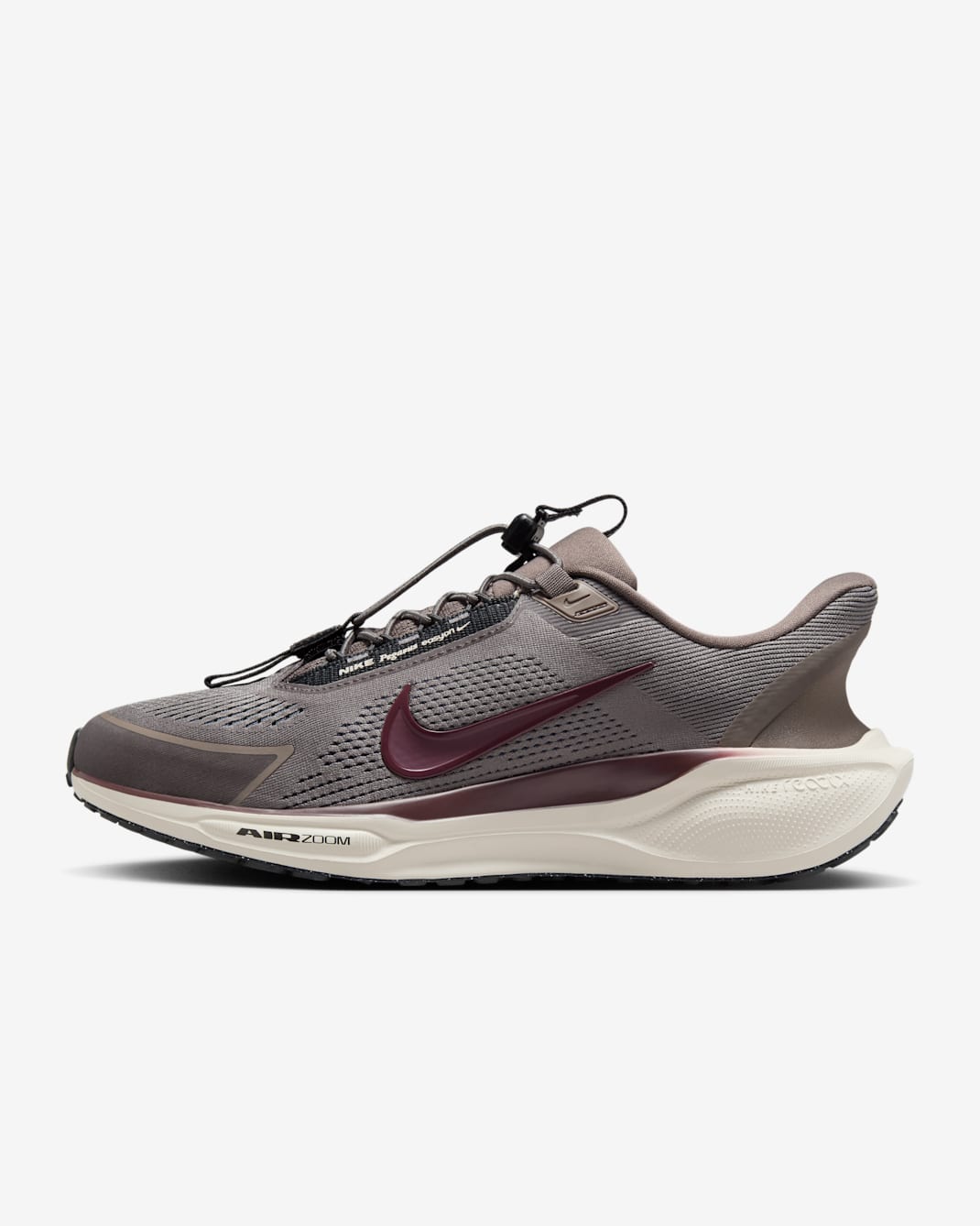 Nike Pegasus EasyOn Men's Road Running Shoes - Cave Stone/Dark Smoke Grey/Light Orewood Brown/Burgundy Crush