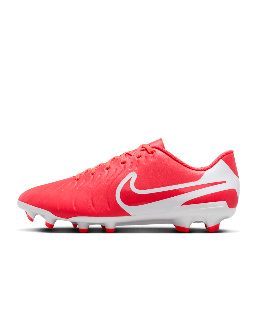 Tacos de fútbol de corte low para terrenos múltiples Nike Tiempo Legend 10 Club - Lava cálido/Blanco