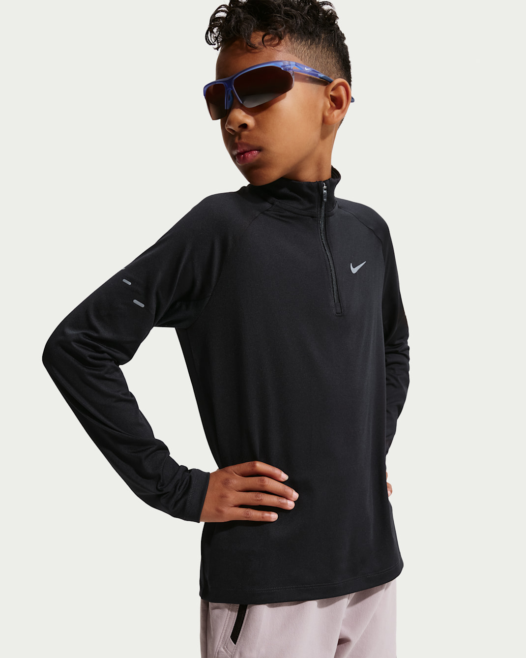 Nike Stride Kids' Dri-FIT 1/2-Zip Top - Black
