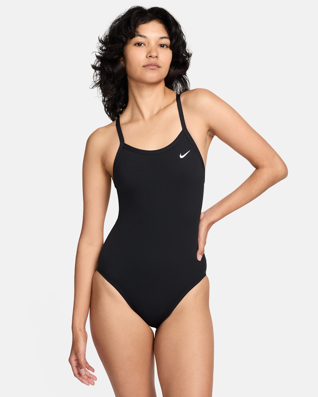 Nike HydraStrong Racerback One-Piece Swimsuit - Black