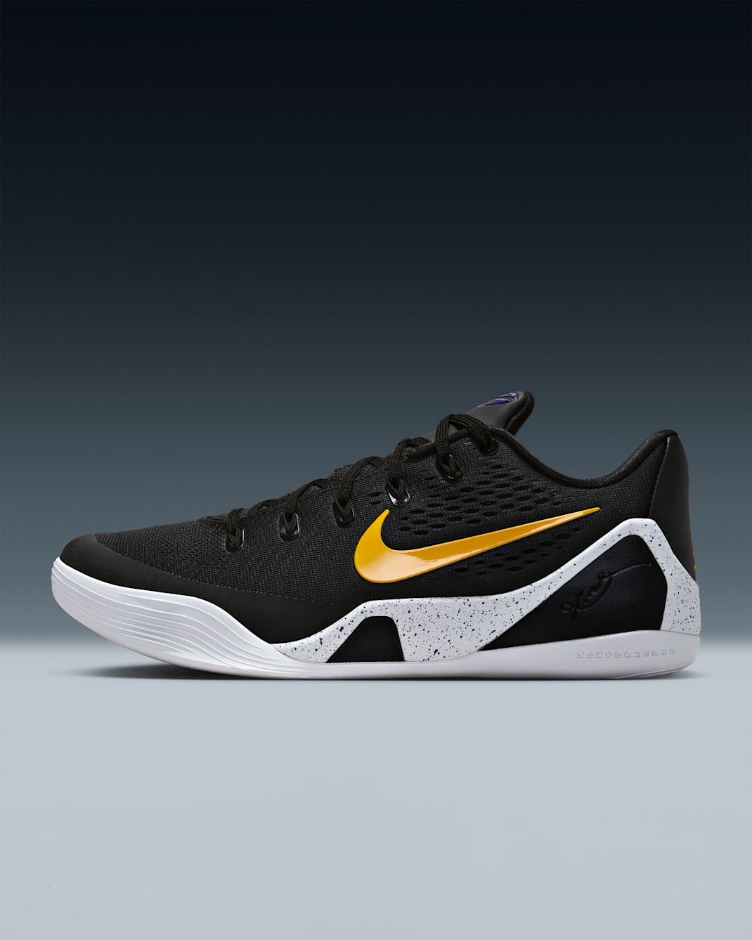 Kobe IX Elite Low EM Protro Basketball Shoes - Black/White/University Gold