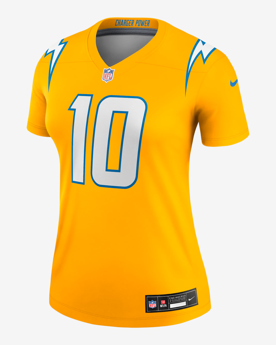 Jersey Nike Dri-FIT de la NFL Legend para mujer Justin Herbert Los Angeles Chargers - Oro