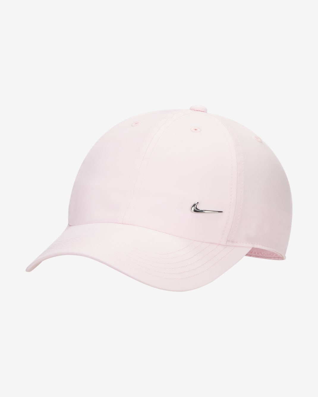 Nike Dri-FIT Club Kids' Unstructured Metal Swoosh Cap - Pink Foam/Metallic Silver