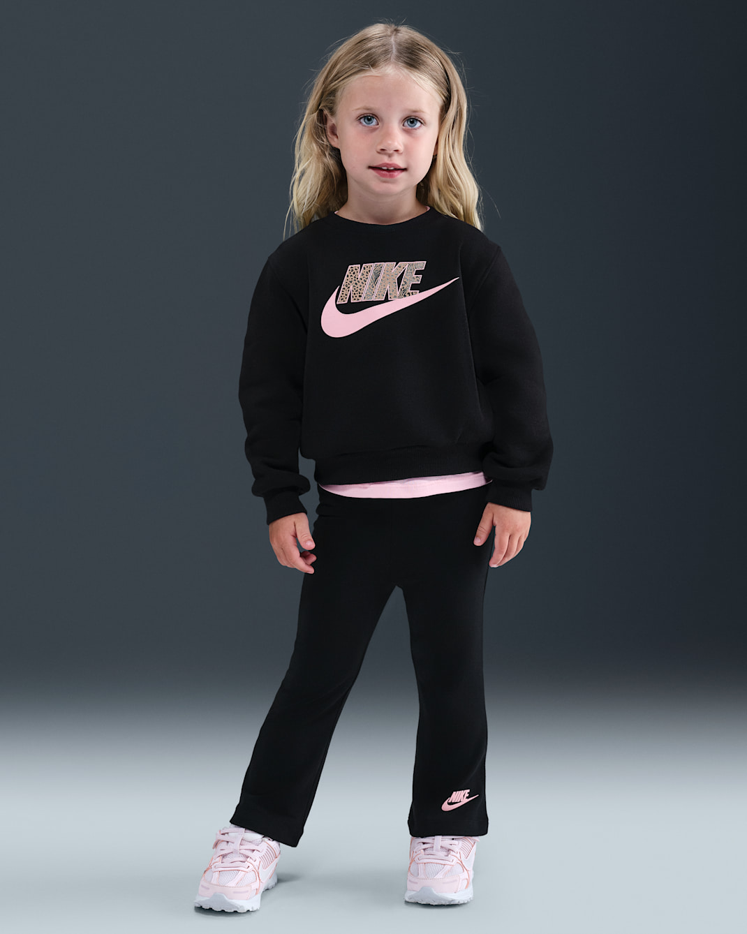 Conjunto de 2 piezas de leggings con logotipo infantil Nike Wild Warmth - Negro