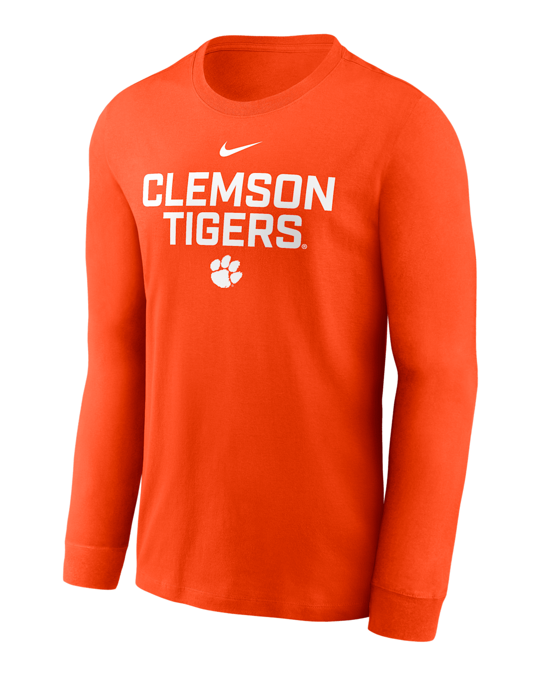 Playera de manga larga universitaria Nike Dri-FIT para hombre Clemson Sideline - Naranja