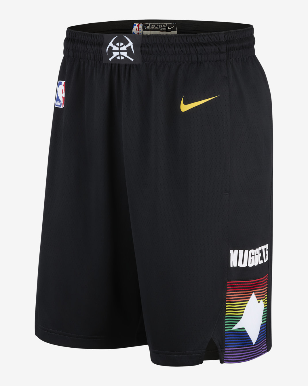 Denver Nuggets City Edition Men's Nike Dri-FIT NBA Swingman Shorts - Black/Amarillo