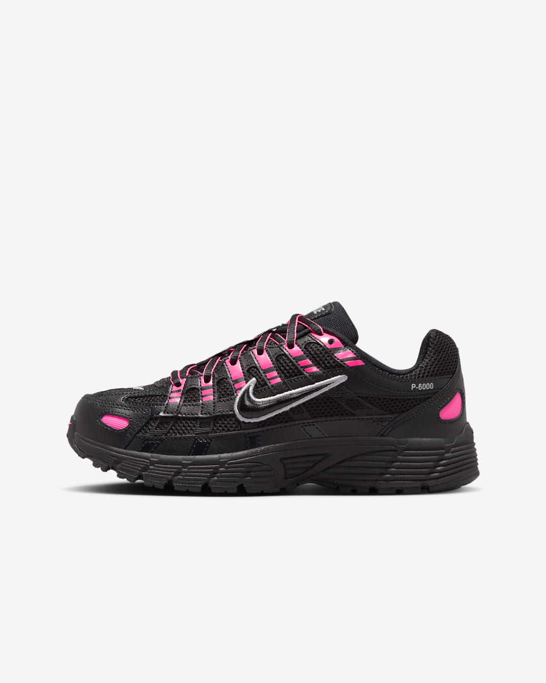 Nike P-6000 Older Kids' Shoes - Pink Blast/Metallic Silver/Black