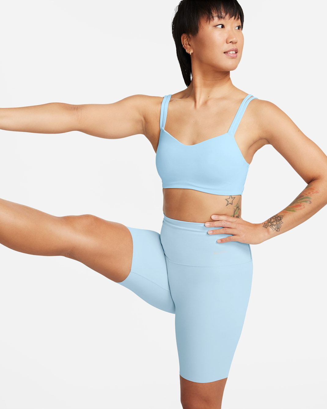 Nike Zenvy Women's High-Waisted 20.5cm (approx.) Biker Shorts - Light Armoury Blue/Black