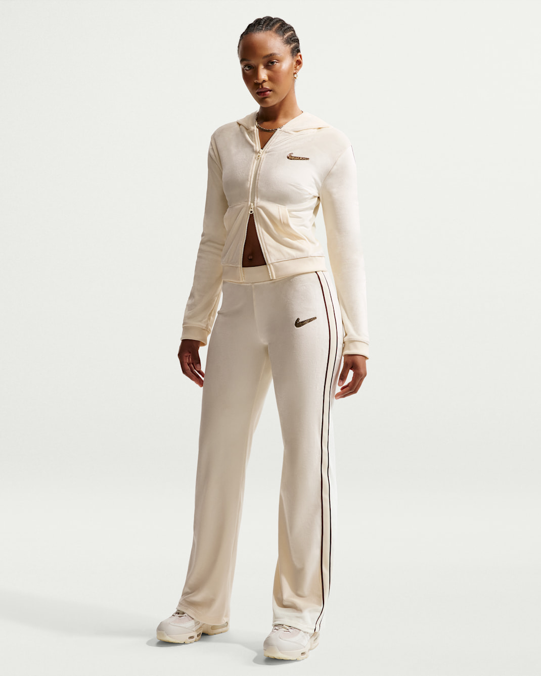 Nike Sportswear Women's Velour Pants - Coconut Milk