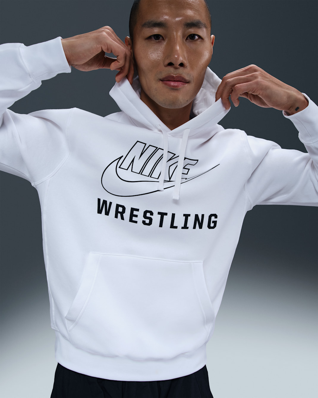 Nike Men's Wrestling Pullover Hoodie - White