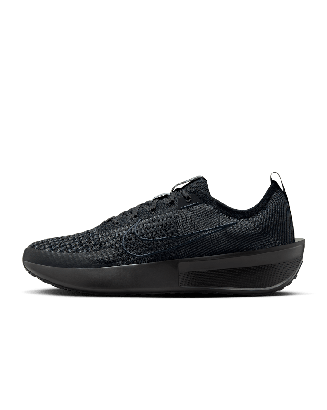 รองเท้าวิ่งโร้ดรันนิ่งผู้ชาย Nike Interact Run - ดำ/Wolf Grey/Anthracite