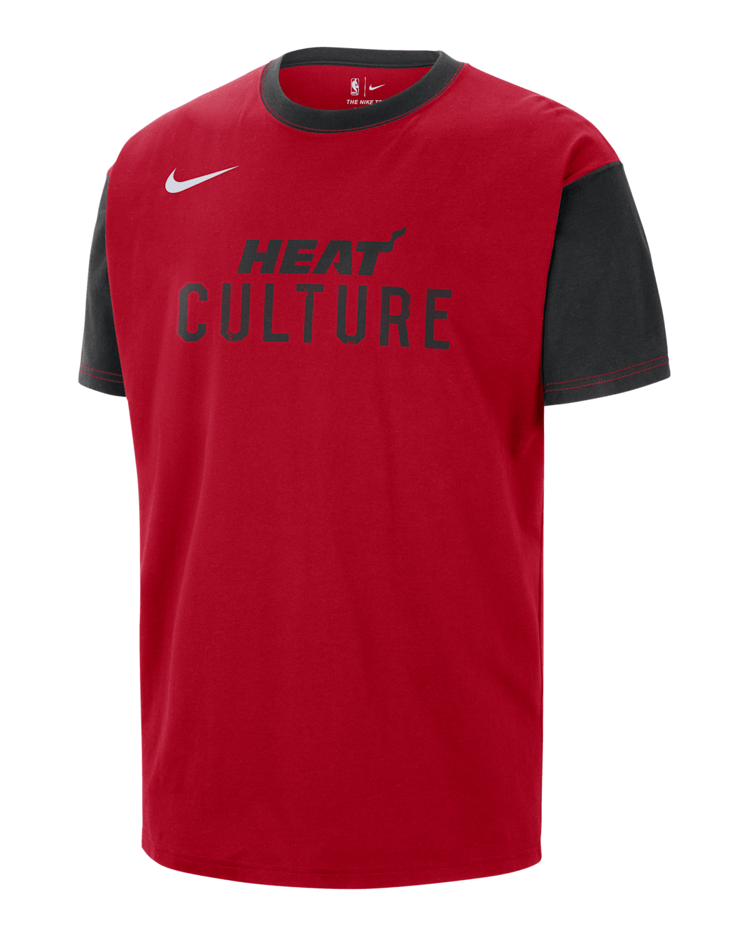 Miami Heat Courtside City Edition Men's Nike NBA T-Shirt - University Red