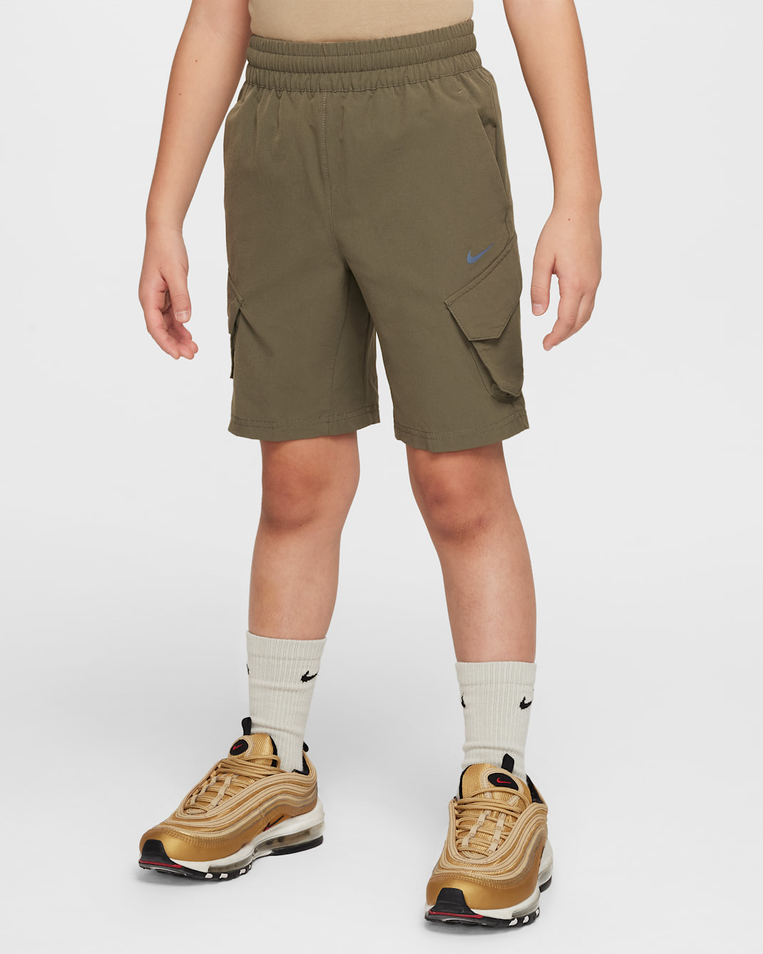 Nike Sportswear City Utility Older Kids' Cargo Shorts - Medium Olive/Black
