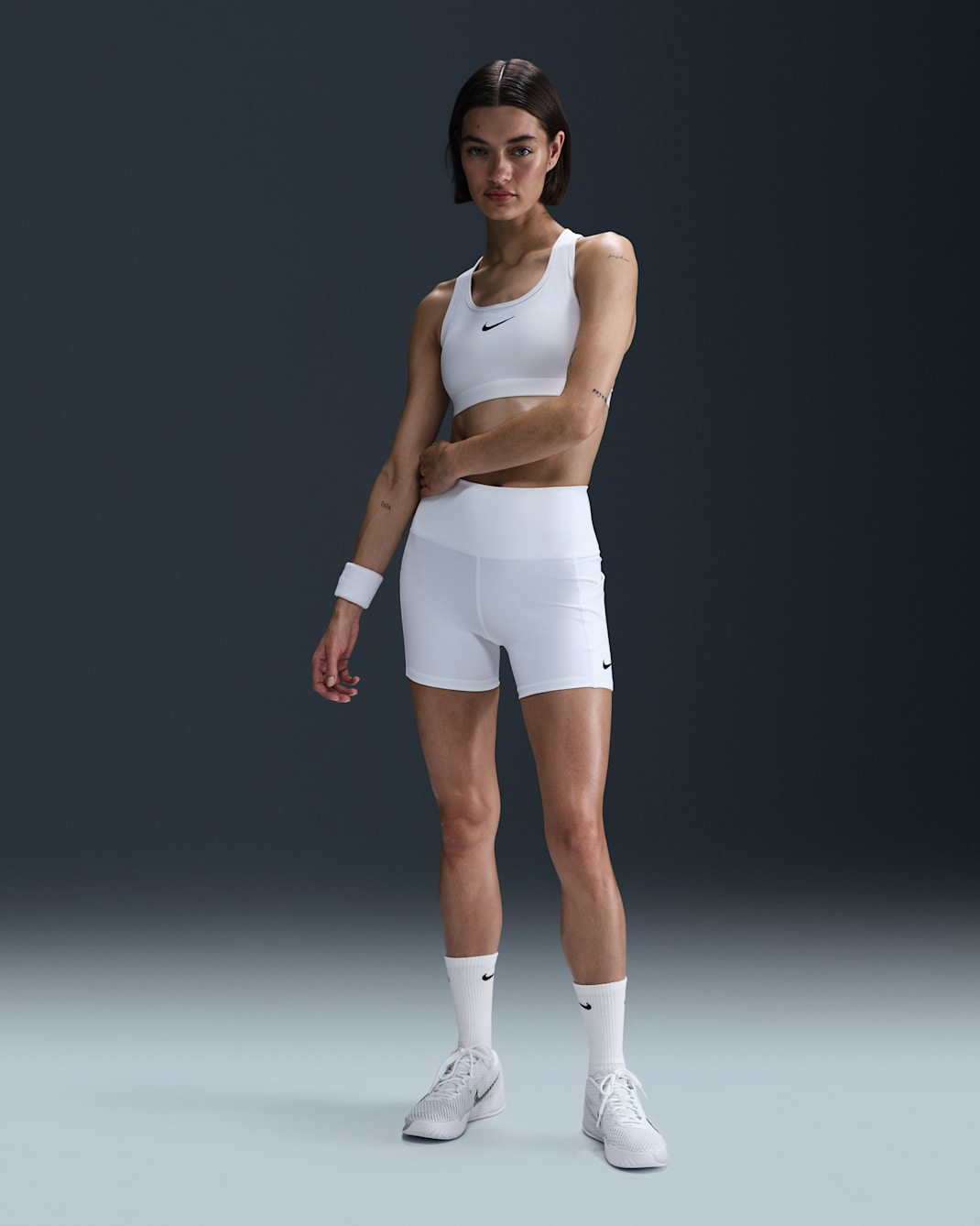 NikeCourt Women's Dri-FIT Tennis Shorts with Pockets - White/Black