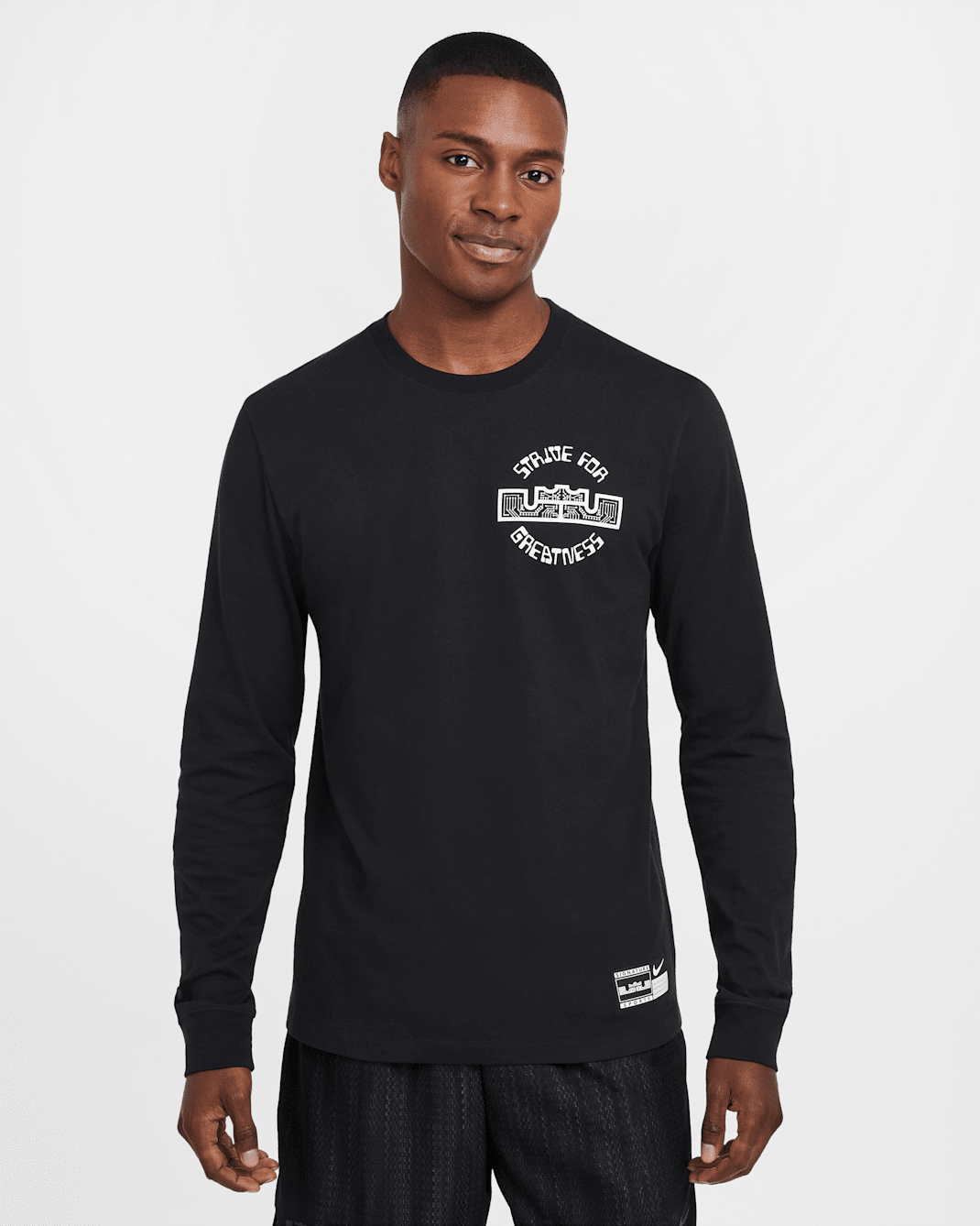 LeBron Men's Max90 Long-Sleeve Basketball T-Shirt - Black
