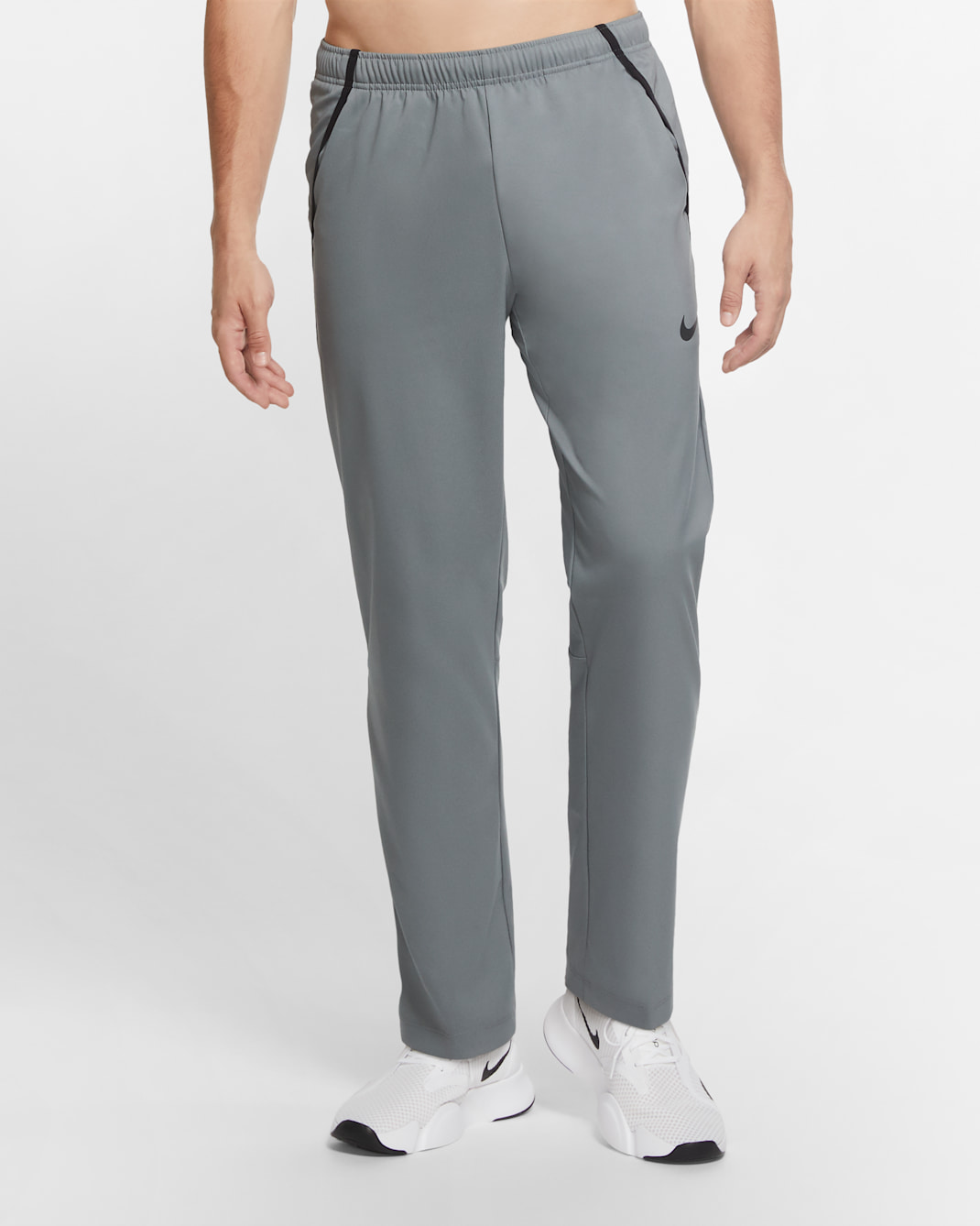 Nike Dri-FIT 男款梭織訓練長褲 - Smoke Grey/黑色