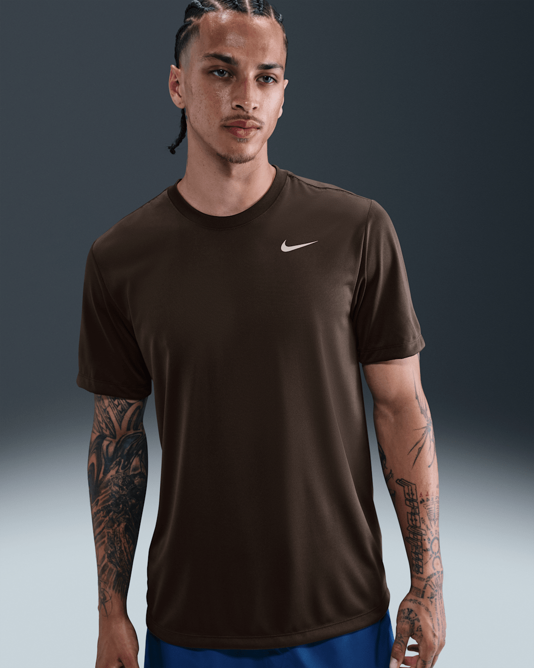 Nike Dri-FIT Legend Men's Fitness T-Shirt - Baroque Brown/Matte Silver