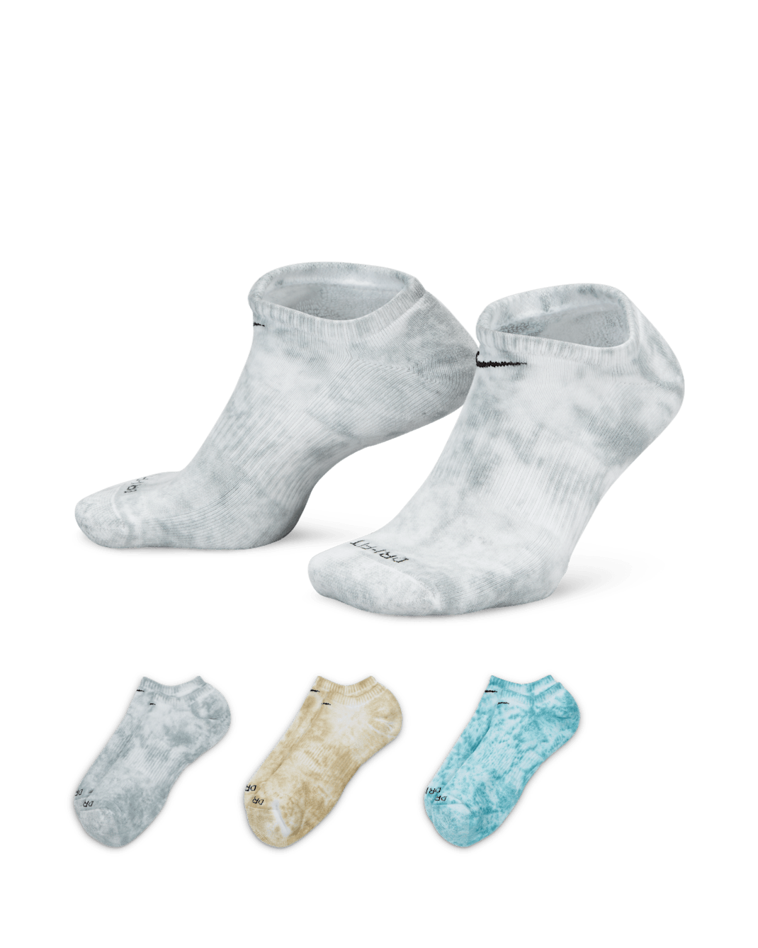 Nike Everyday Plus Cushioned No-Show Socks (3 Pairs) - Multi-Colour