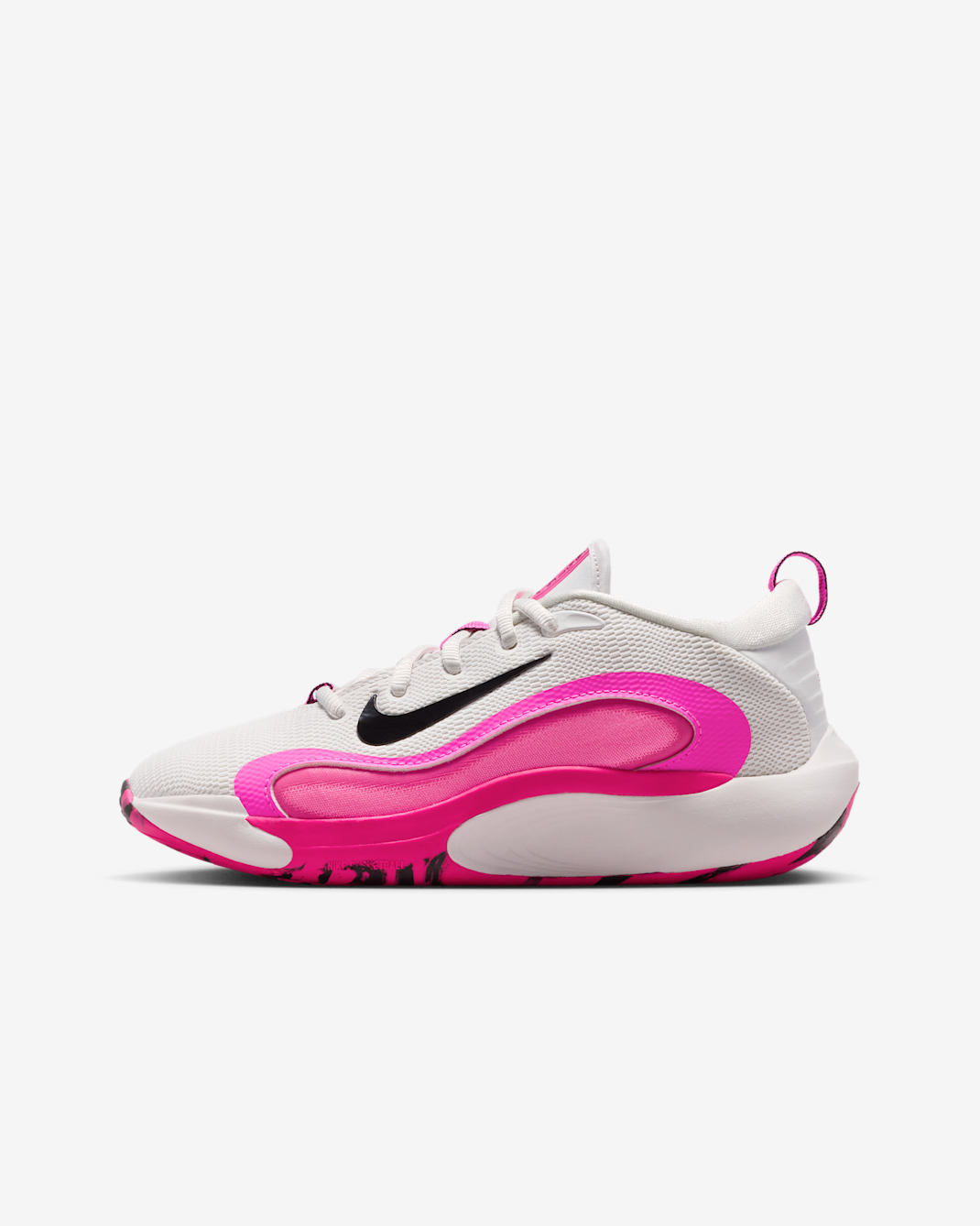 Nike IsoFly Big Kids' Basketball Shoes - Platinum Tint/Laser Fuchsia/Pink Glow/Black