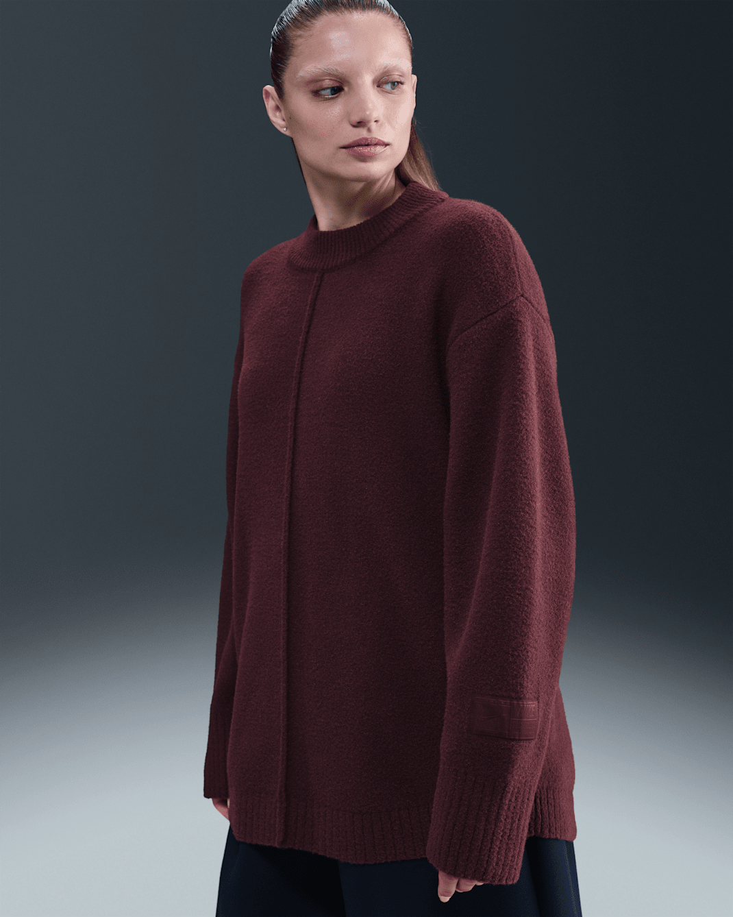 Nike Sportswear Women's Crew-Neck Sweater - Burgundy Crush/Dark Team Red