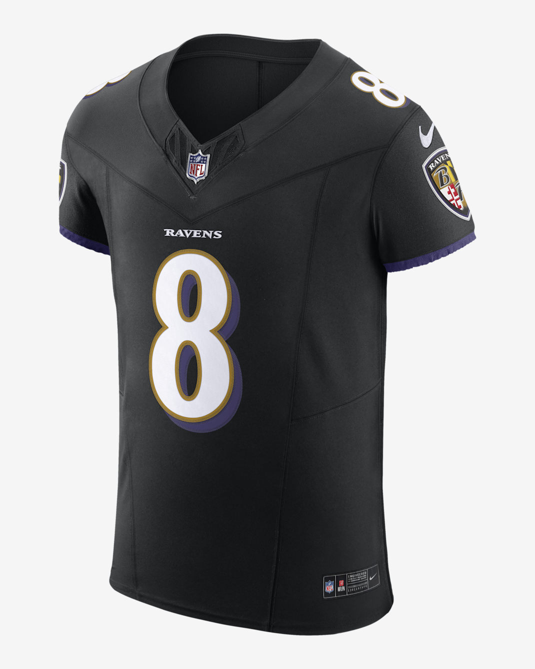 Jersey de fútbol americano Nike Dri-FIT de la NFL Elite para hombre Lamar Jackson Baltimore Ravens - Negro