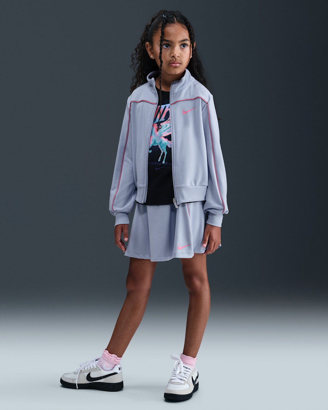 Nike Varsity Prep Little Kids' Track Scooter 2-Piece Set - Ghost