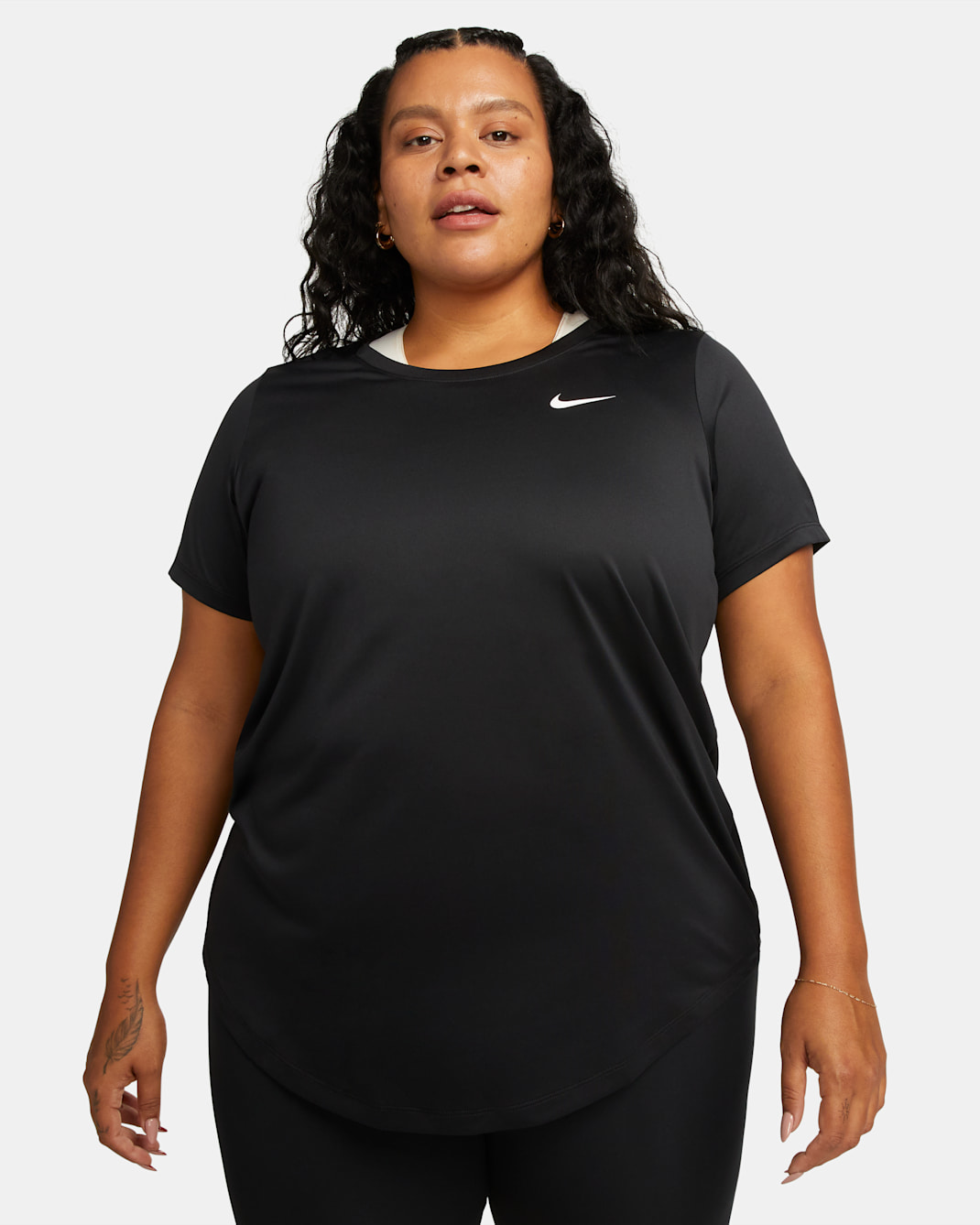 Nike Dri-FIT Women's T-Shirt (Plus Size) - Black/White