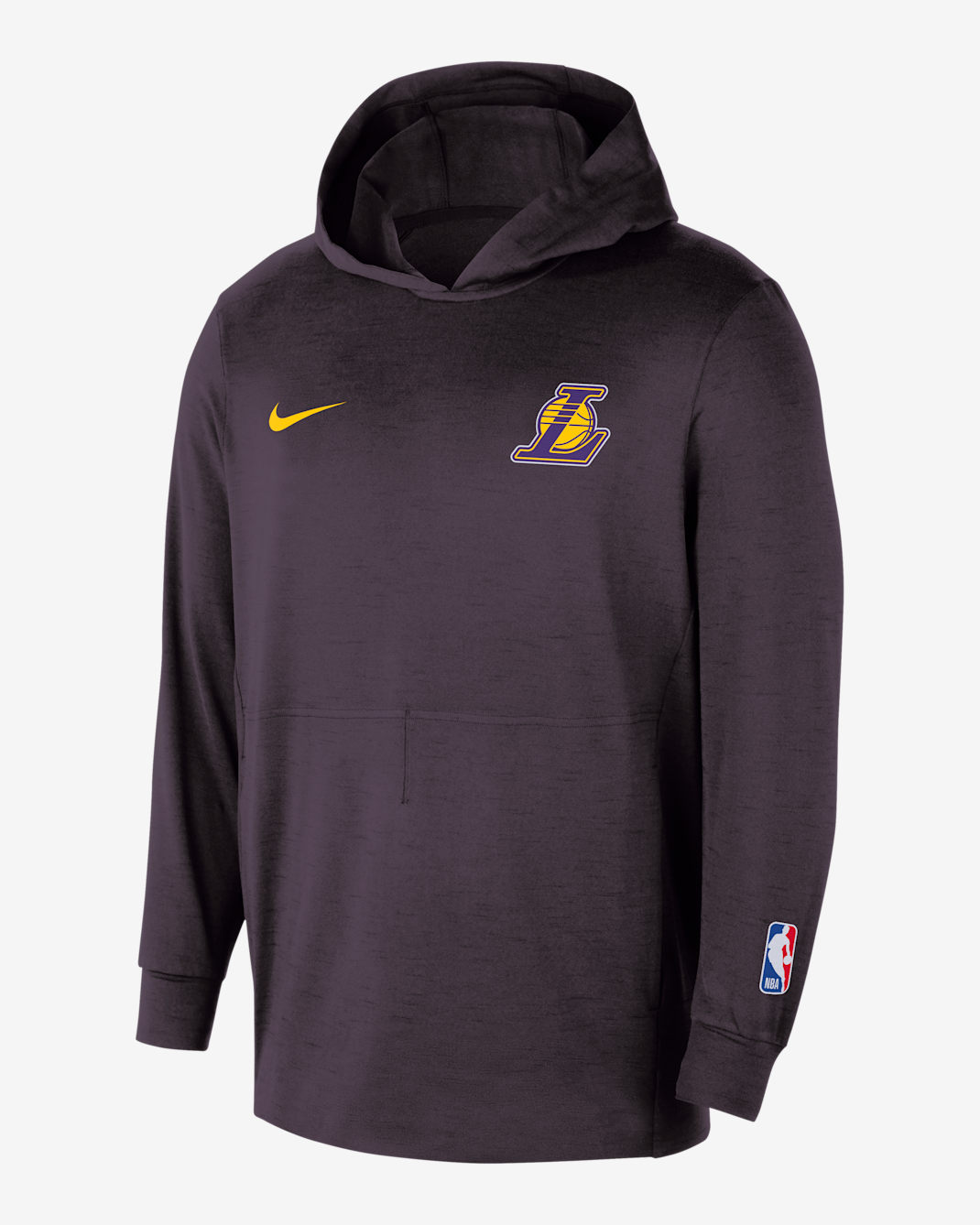 Los Angeles Lakers Restore Men's Nike NBA Lightweight Pullover Hoodie - Black/Off Noir/Heather/Amarillo