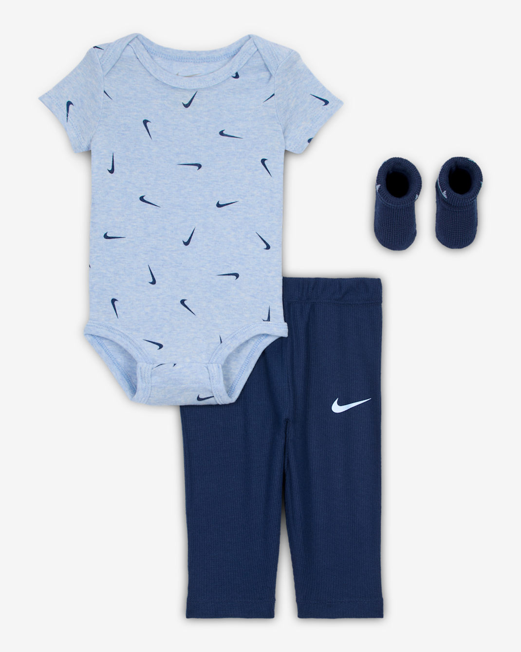 Nike Baby 3-Piece Bodysuit and Waffle Pants Set - Midnight Navy