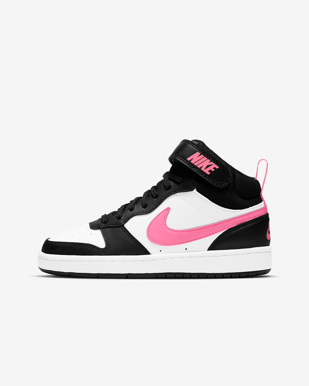 Nike Court Borough Mid 2 Older Kids' Shoes - Black/White/Sunset Pulse