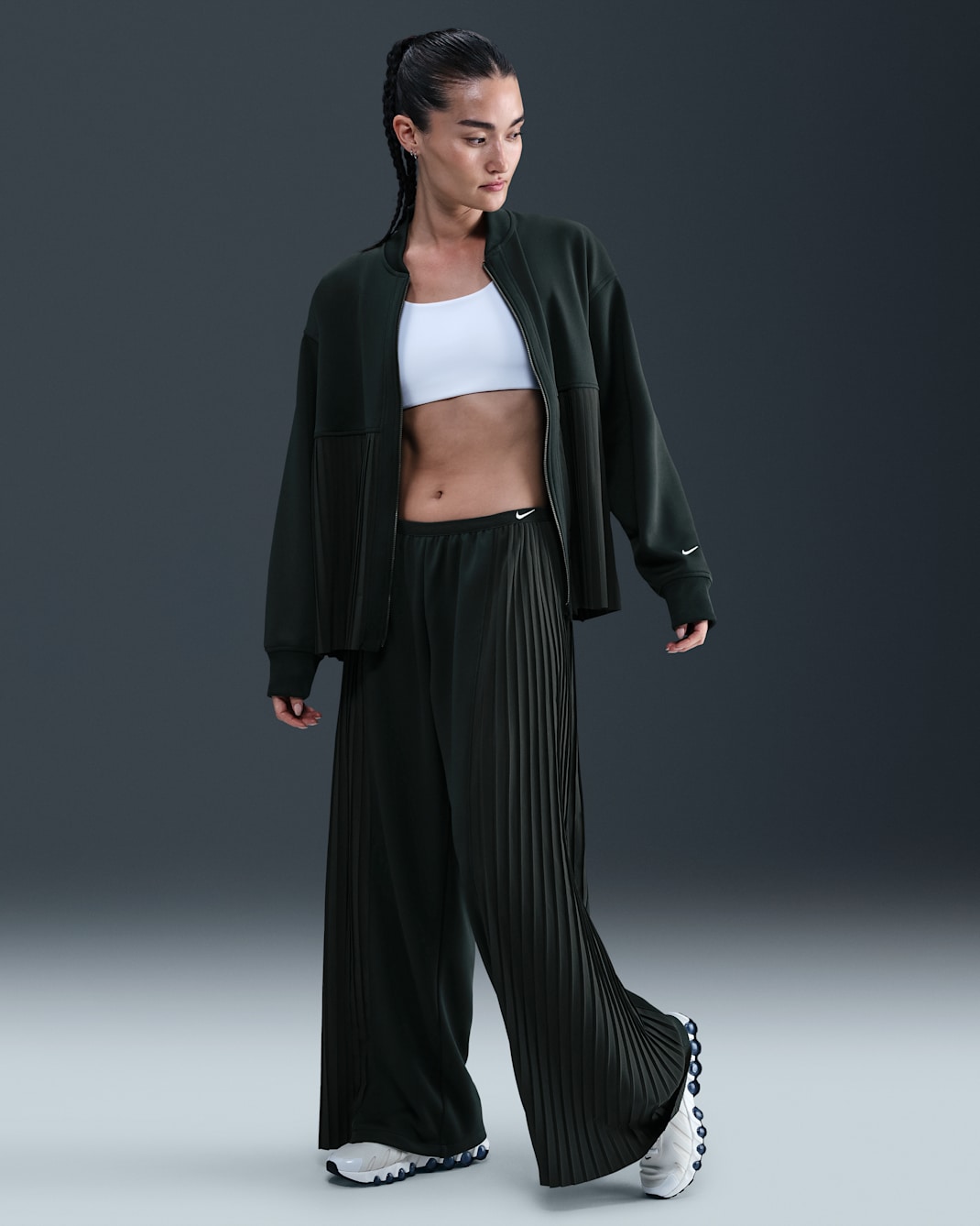 나이키 스포츠웨어 여성 플리츠 팬츠 - 씨위드/세일