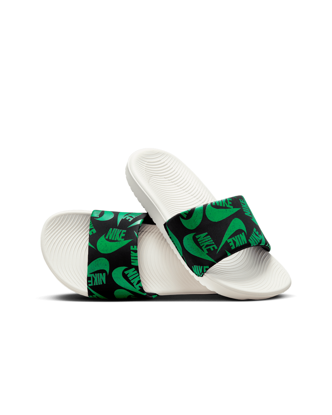 Nike Kawa SE JDI Younger/Older Kids' Slides - Black/Summit White/Stadium Green