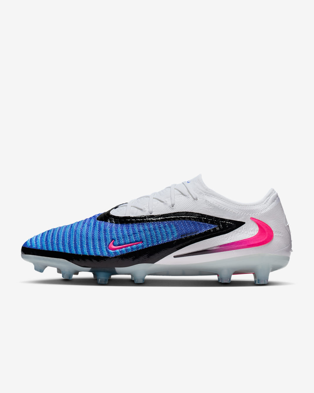 Nike Phantom 6 Low Elite Artificial-Grass Soccer Cleats - Racer Blue/White/Pink Blast