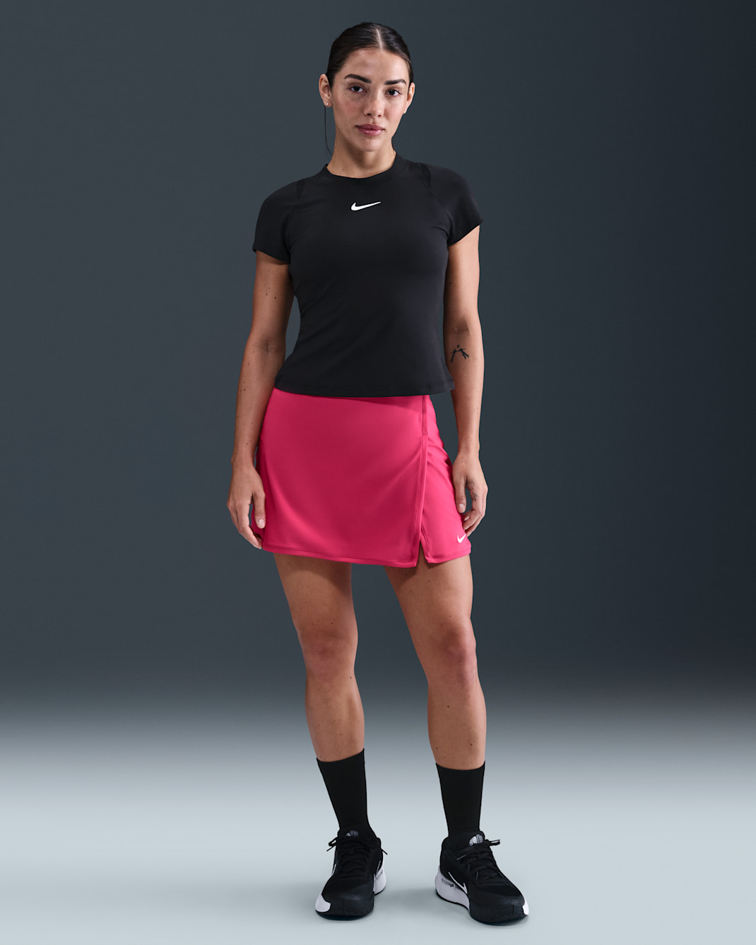 Nike Victory Women's Dri-FIT Straight Tennis Skirt - Rush Pink/White
