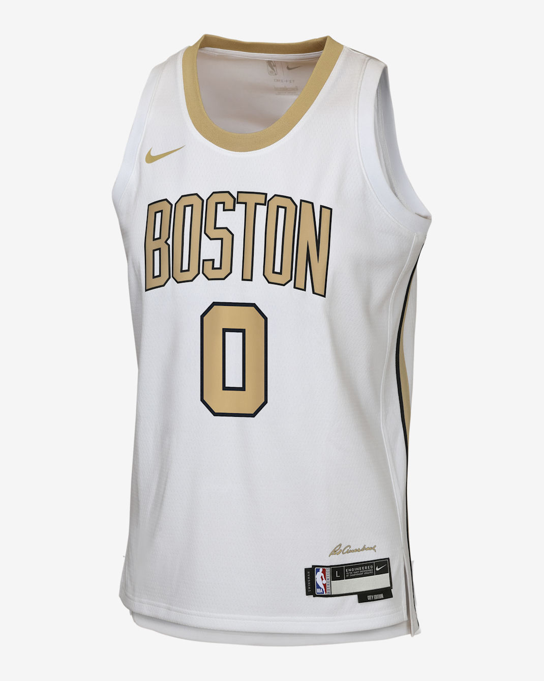 Jersey Nike de la NBA Swingman para niños talla grande Jayson Tatum Boston Celtics City Edition - Blanco
